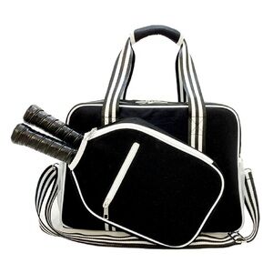 Stylish Black and White Waterproof Pickle Ball Classic Bag New